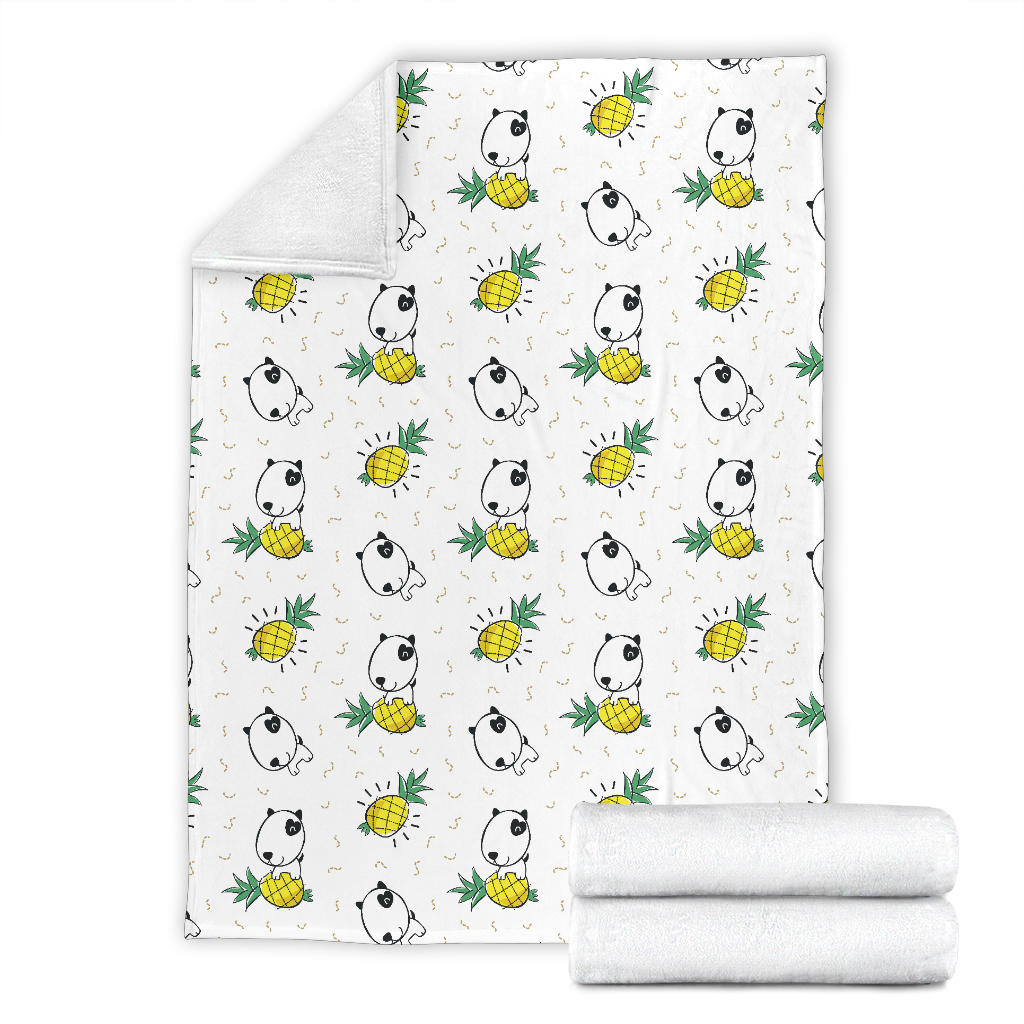 Bull Terriers Pattern Print Design 05 Premium Blanket