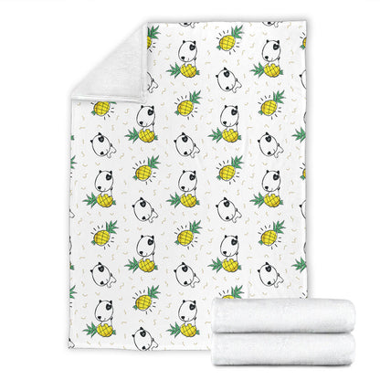 Bull Terriers Pattern Print Design 05 Premium Blanket