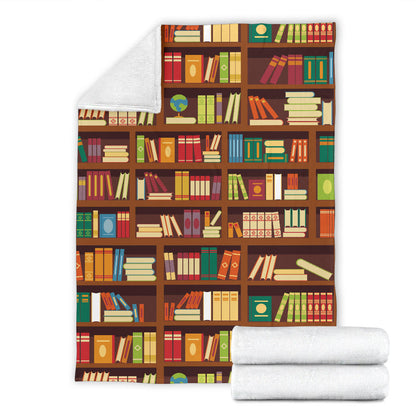 Book Pattern Print Design 06 Premium Blanket