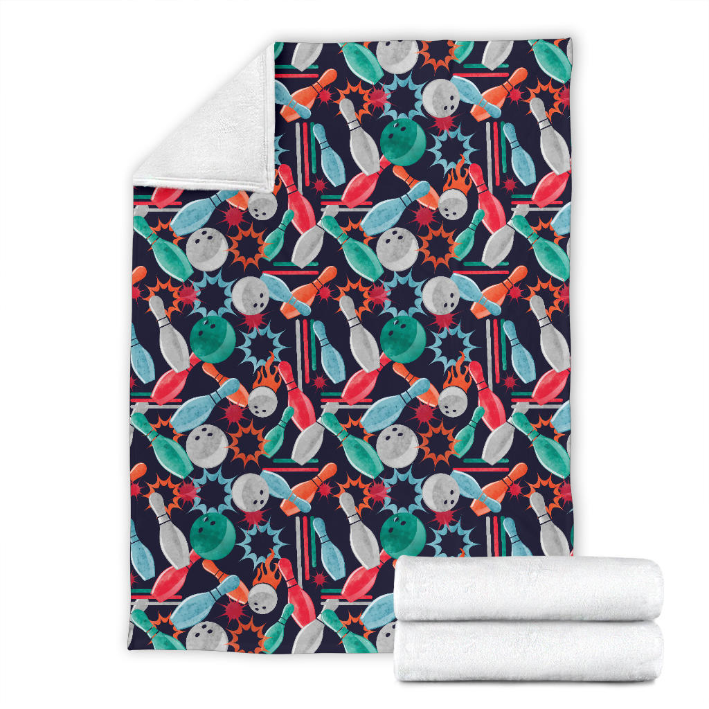 Bowling Pattern Print Design 08 Premium Blanket