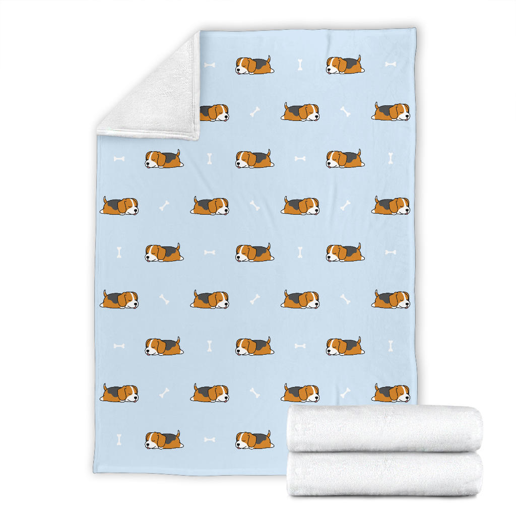 Beagle Pattern Print Design 06 Premium Blanket
