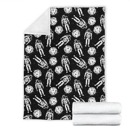 Astronaut Pattern Print Design 03 Premium Blanket