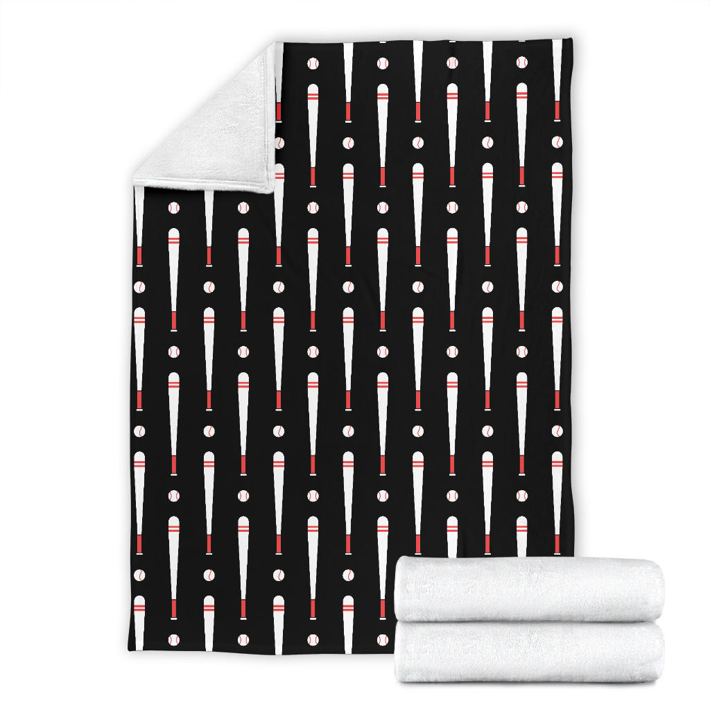 Baseball Pattern Print Design 03 Premium Blanket