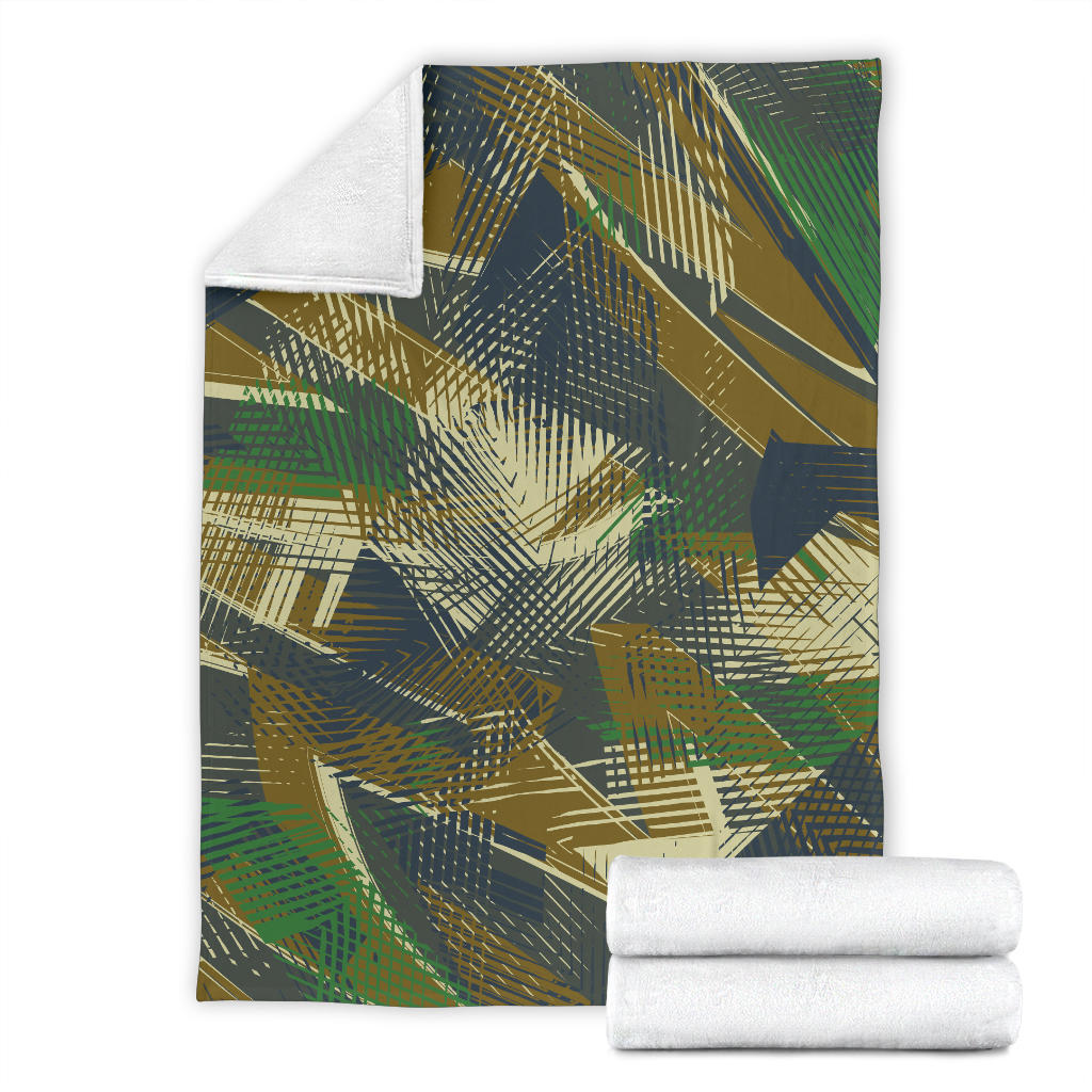 Military Camouflage Pattern Print Design 01 Premium Blanket