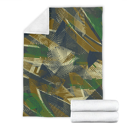 Military Camouflage Pattern Print Design 01 Premium Blanket