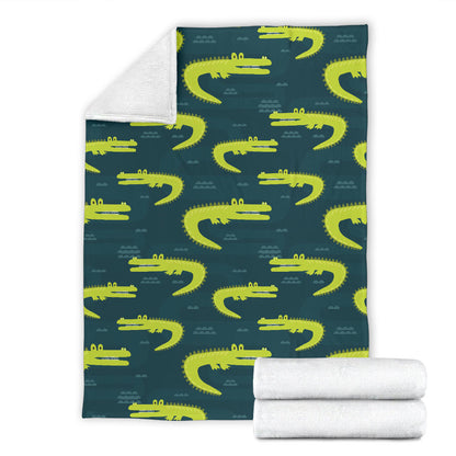 Alligator Pattern Print Design 03 Premium Blanket