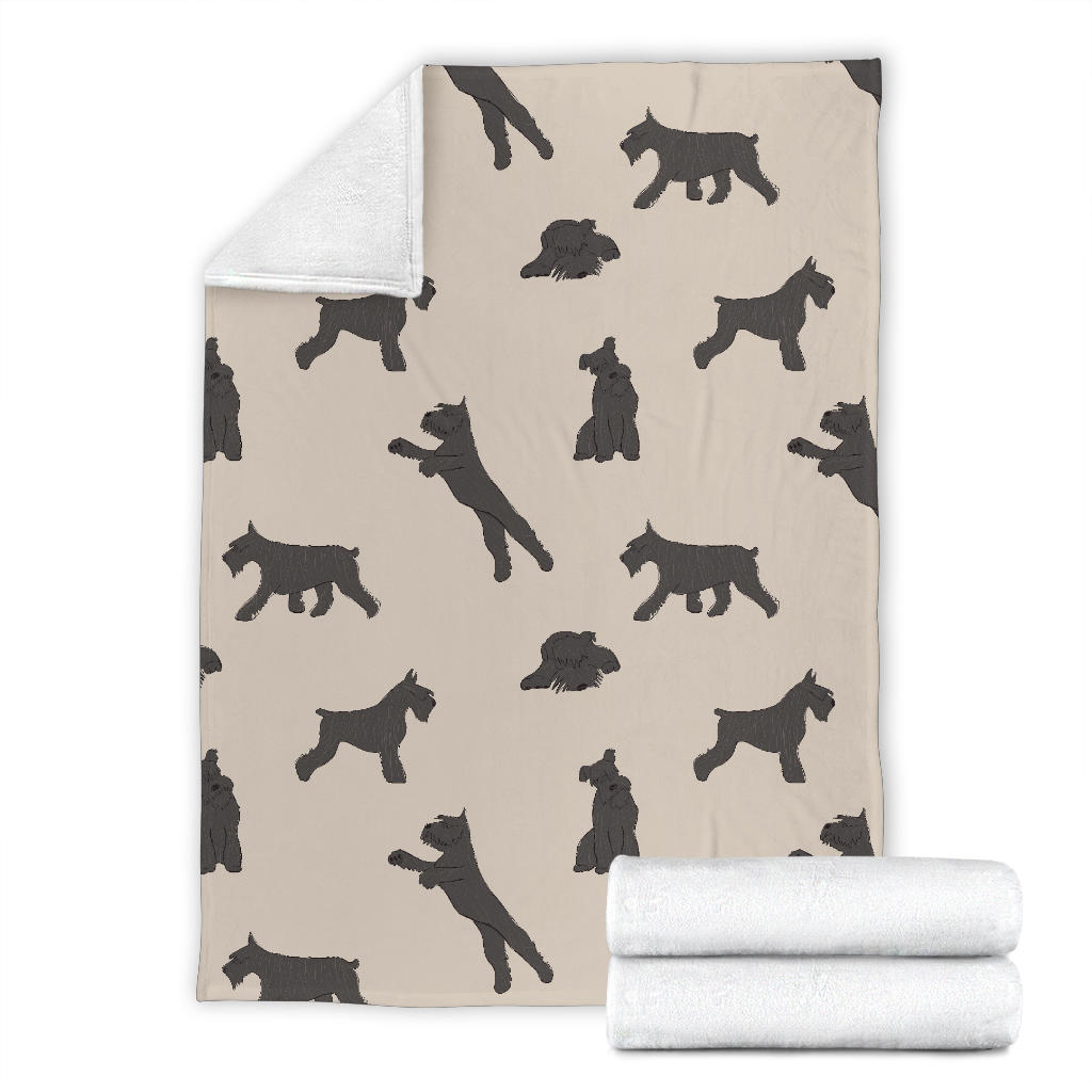 Schnauzers Pattern Print Design A06 Premium Blanket