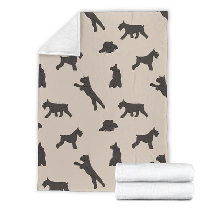 Schnauzers Pattern Print Design A06 Premium Blanket