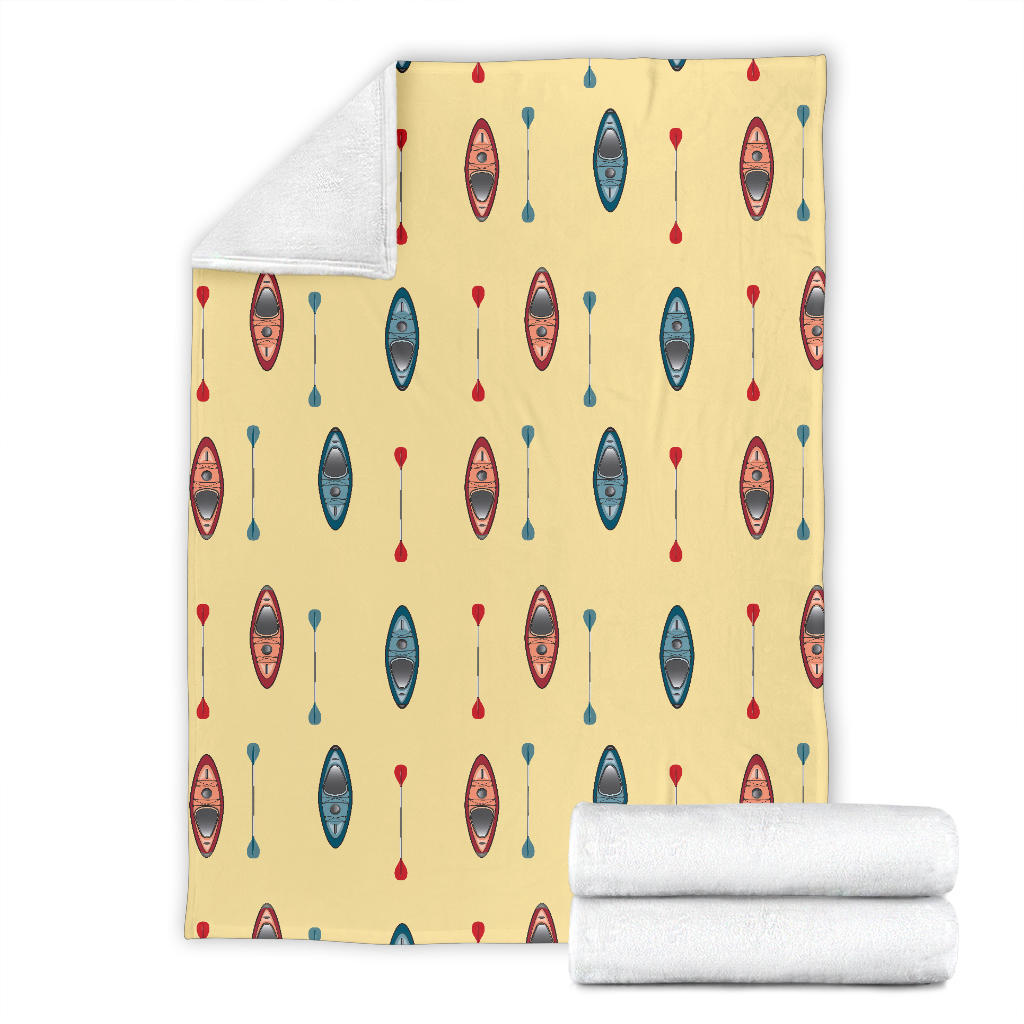 Kayak Pattern Print Design 02 Premium Blanket
