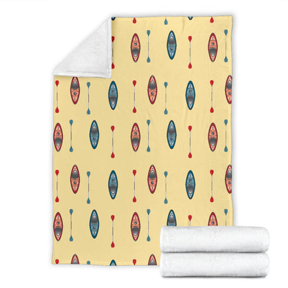 Kayak Pattern Print Design 02 Premium Blanket