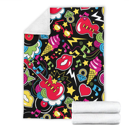 Pop Art Pattern Print Design A04 Premium Blanket