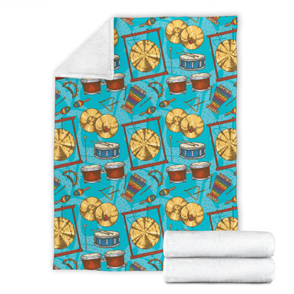 Percussion Pattern Print Design 03 Premium Blanket