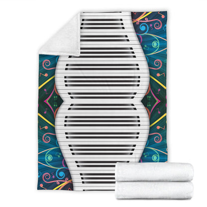 Piano Pattern Print Design 01 Premium Blanket