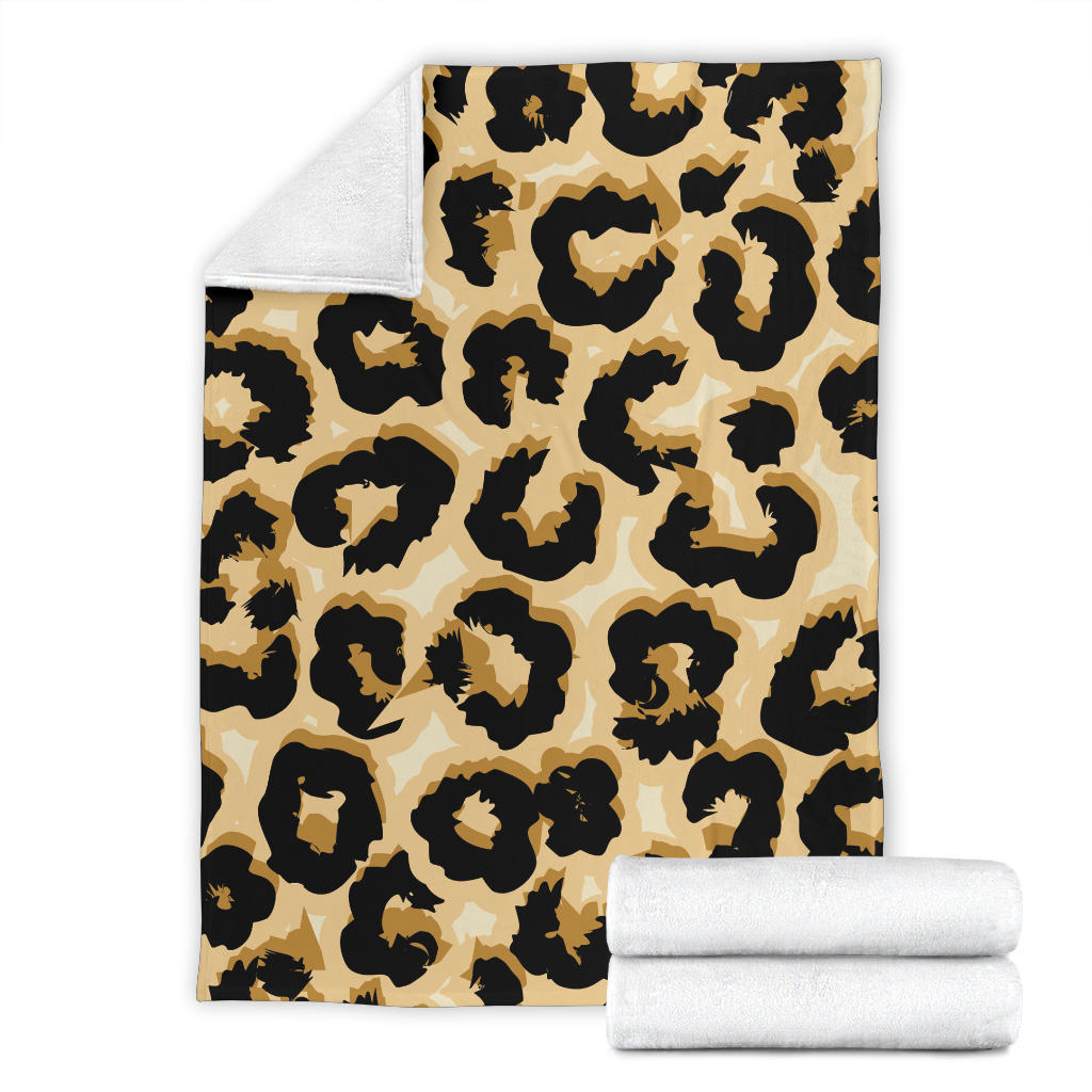 Jaguar Skin Pattern Print Design 02 Premium Blanket