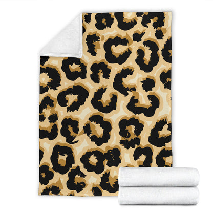 Jaguar Skin Pattern Print Design 02 Premium Blanket