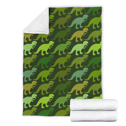 T Rex Pattern Print Design A03 Premium Blanket