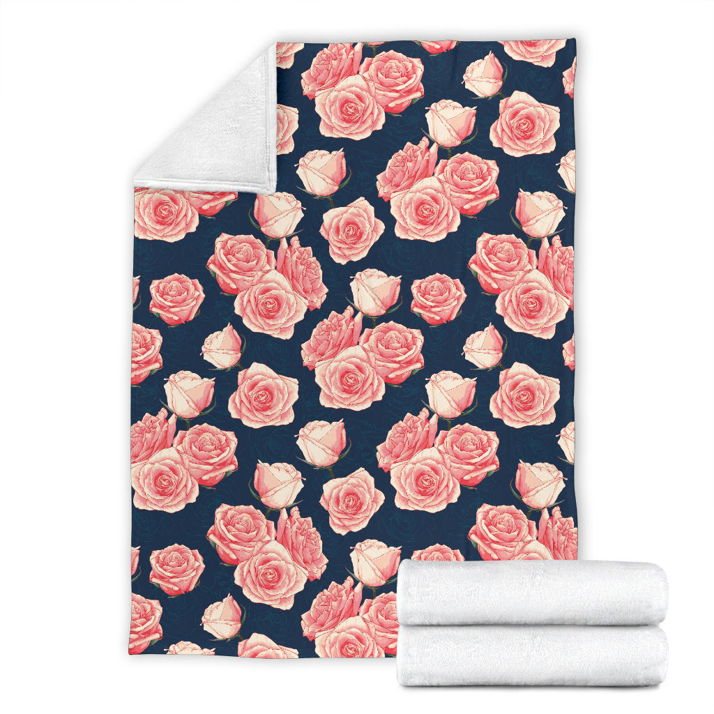 Rose Pattern Print Design A03 Premium Blanket