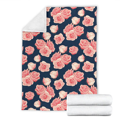 Rose Pattern Print Design A03 Premium Blanket