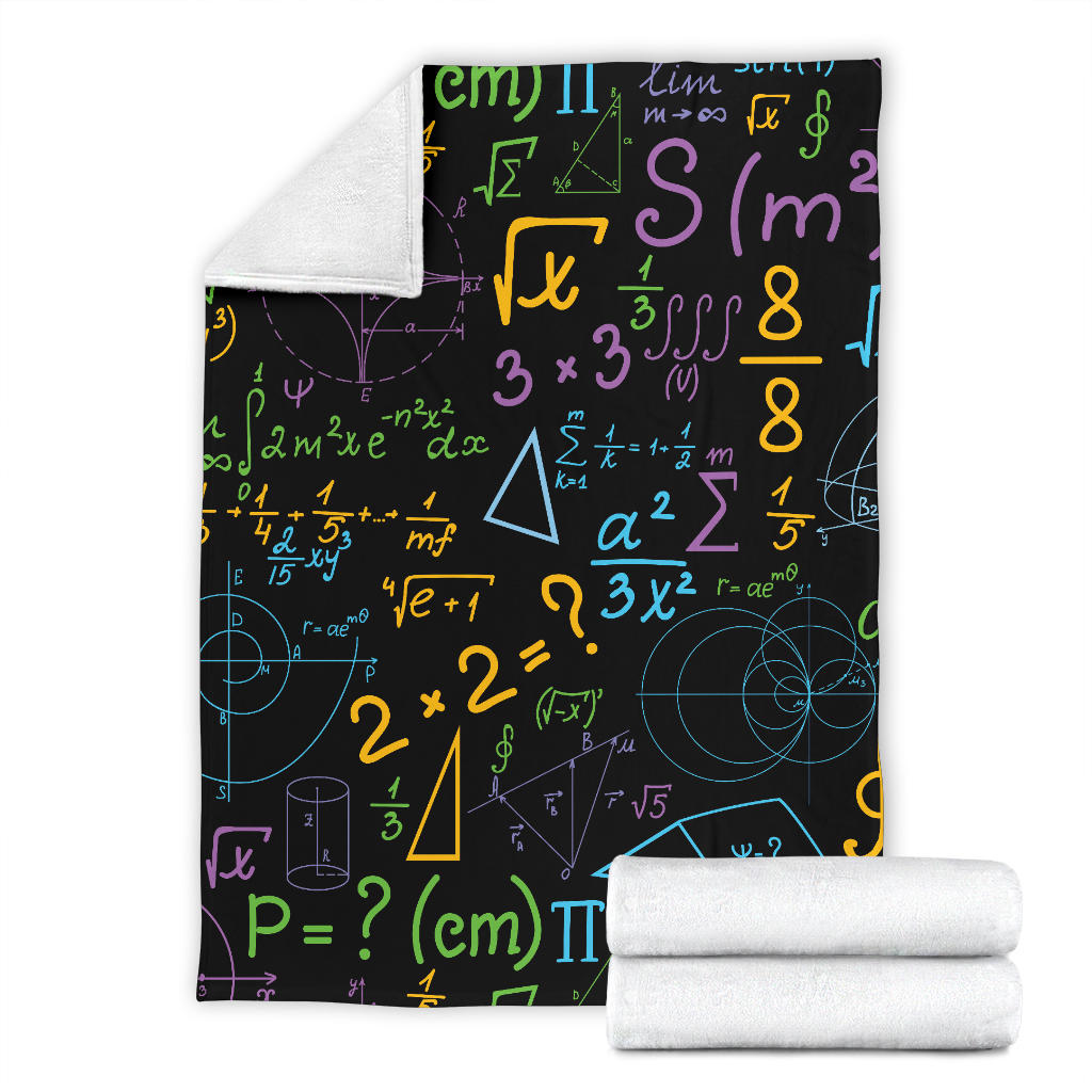 Math Pattern Print Design 03 Premium Blanket