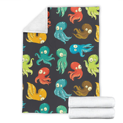 Octopus Pattern Print Design A01 Premium Blanket