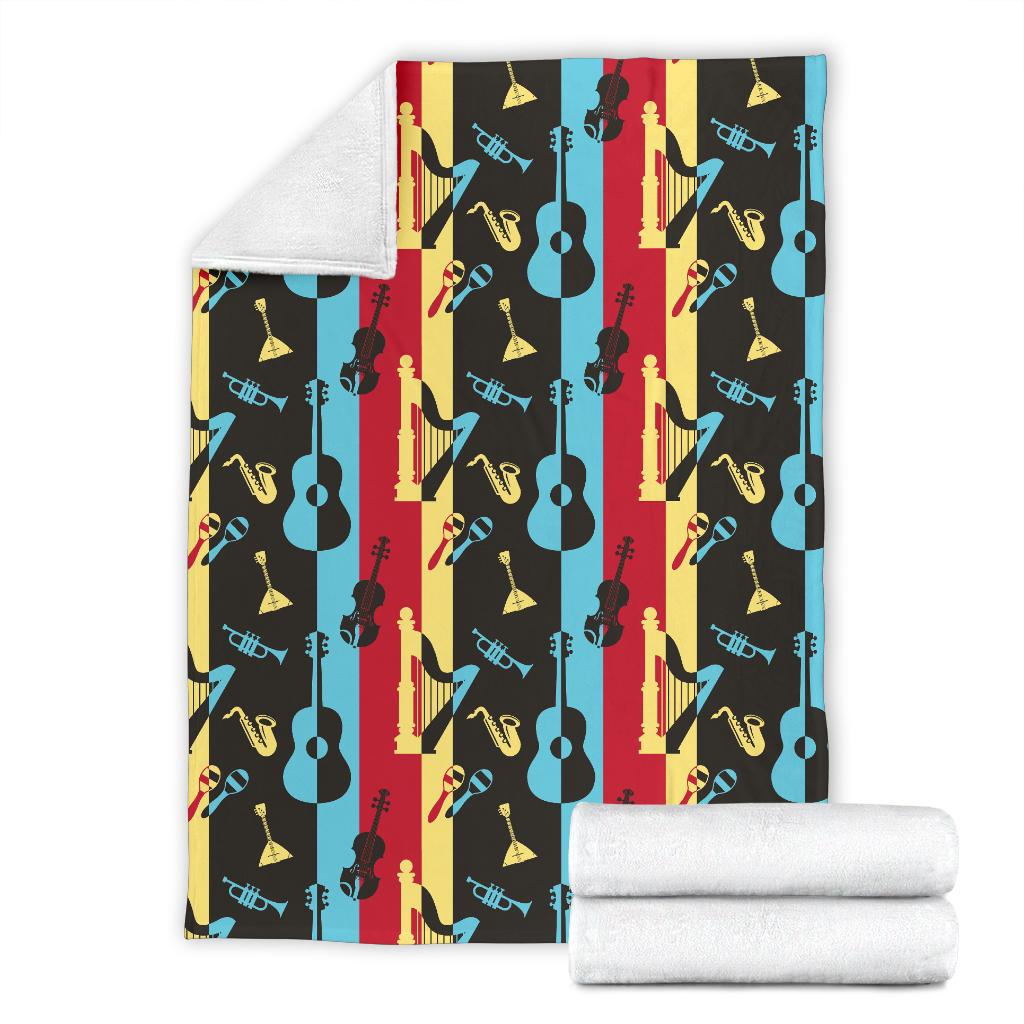 Jazz Pattern Print Design 02 Premium Blanket