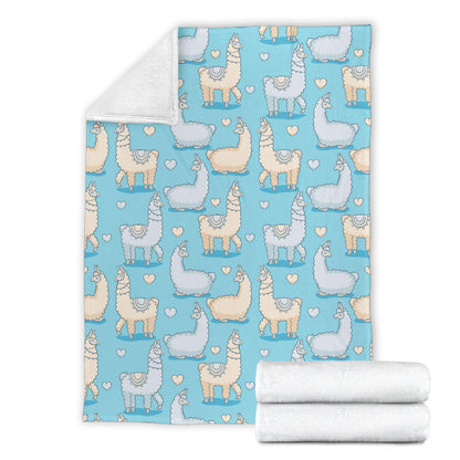 Alpaca Pattern Print Design 06 Premium Blanket