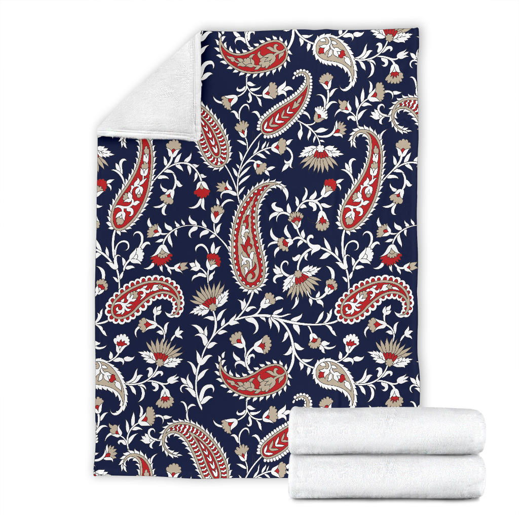 Paisley Pattern Print Design A05 Premium Blanket