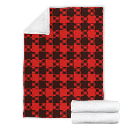 Buffalo check Red Pattern Print Design 05 Premium Blanket