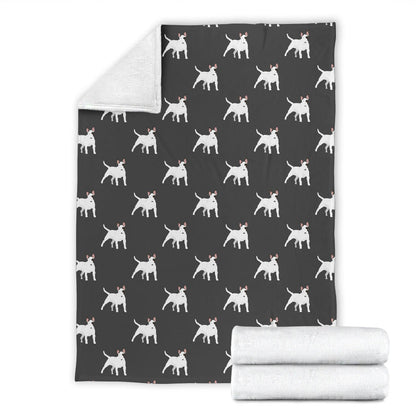 Bull Terriers Pattern Print Design 02 Premium Blanket