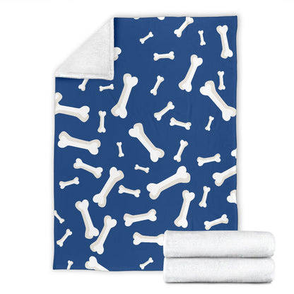 Dog Bone Pattern Print Design 03 Premium Blanket