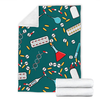 Nurse Pattern Print Design A05 Premium Blanket
