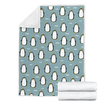 Penguin Pattern Print Design A02 Premium Blanket