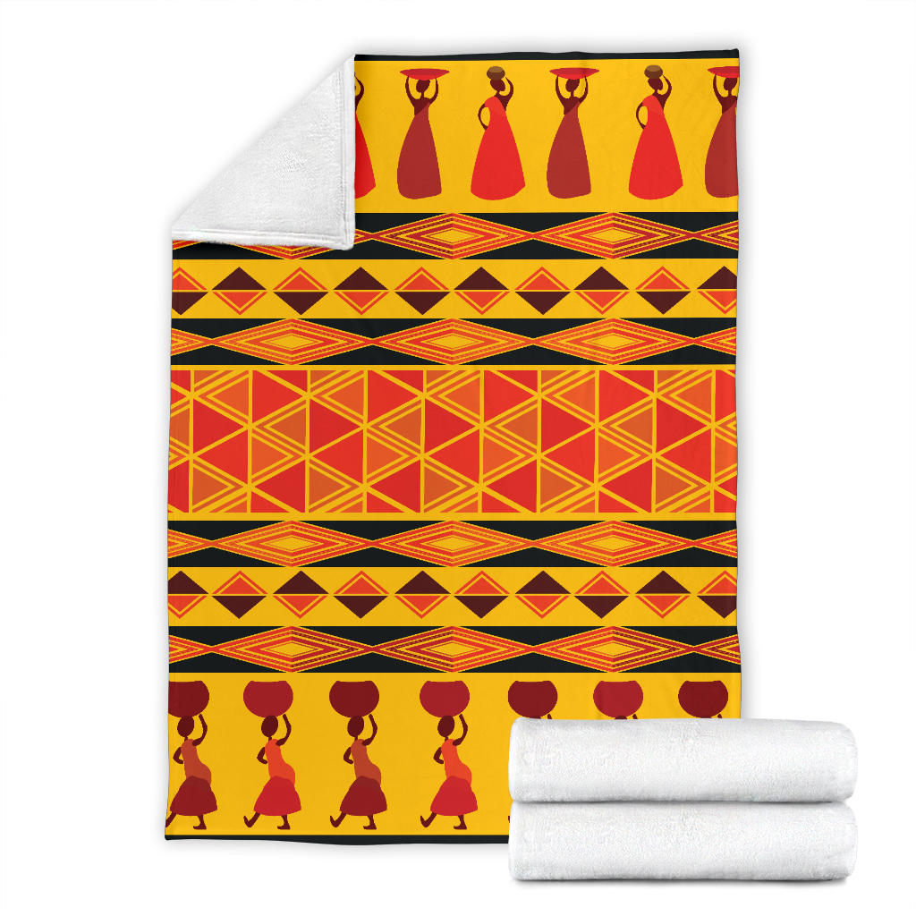 African Pattern Print Design 01 Premium Blanket