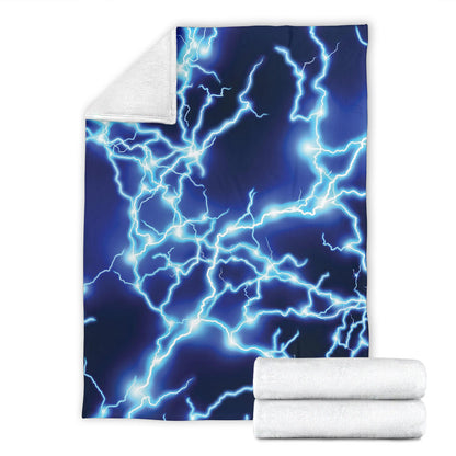 Lightning Thunder Pattern Print Design 04 Premium Blanket