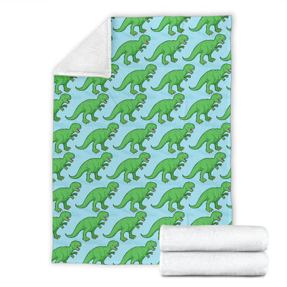 T Rex Pattern Print Design A01 Premium Blanket