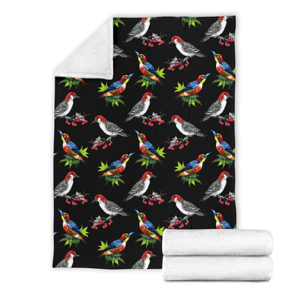 Birds Pattern Print Design 06 Premium Blanket