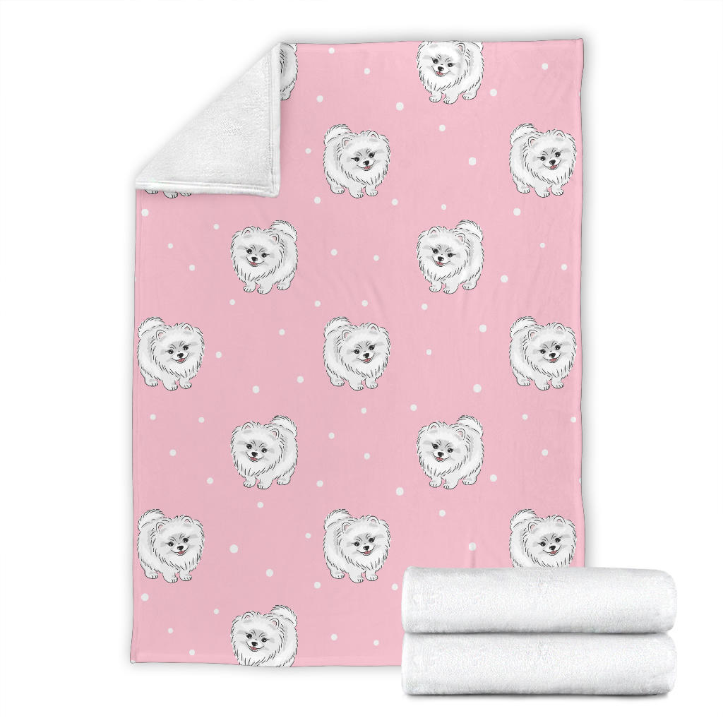 Pomeranians Pattern Print Design A02 Premium Blanket