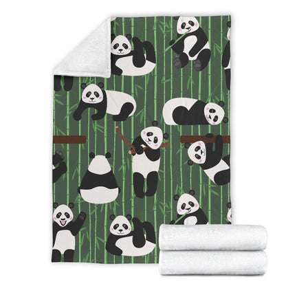 Panda Pattern Print Design A04 Premium Blanket