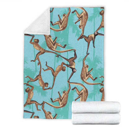 Monkey Pattern Print Design 04 Premium Blanket