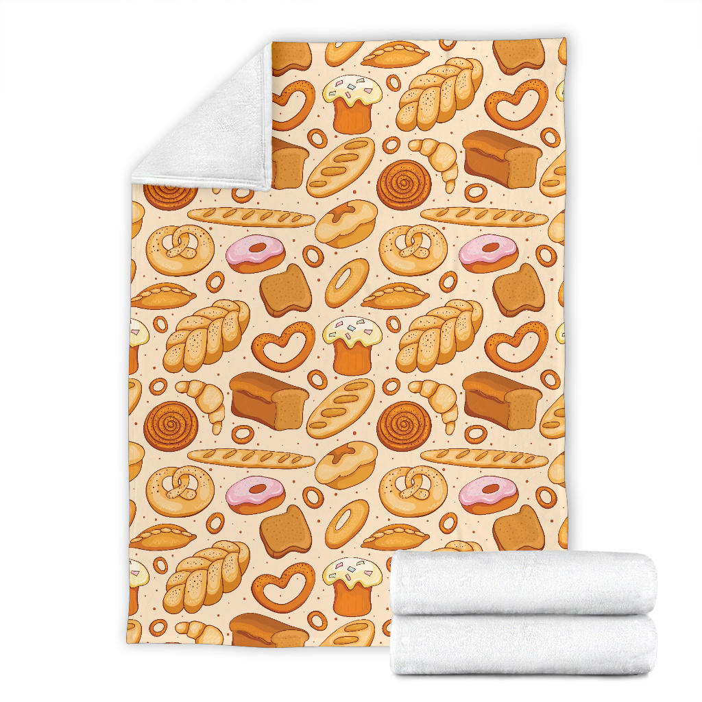 Bread Pattern Print Design 01 Premium Blanket
