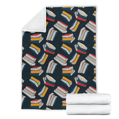 Book Pattern Print Design 07 Premium Blanket