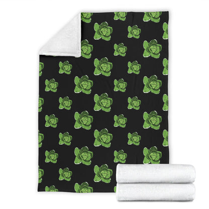 Cabbage Pattern Print Design 03 Premium Blanket