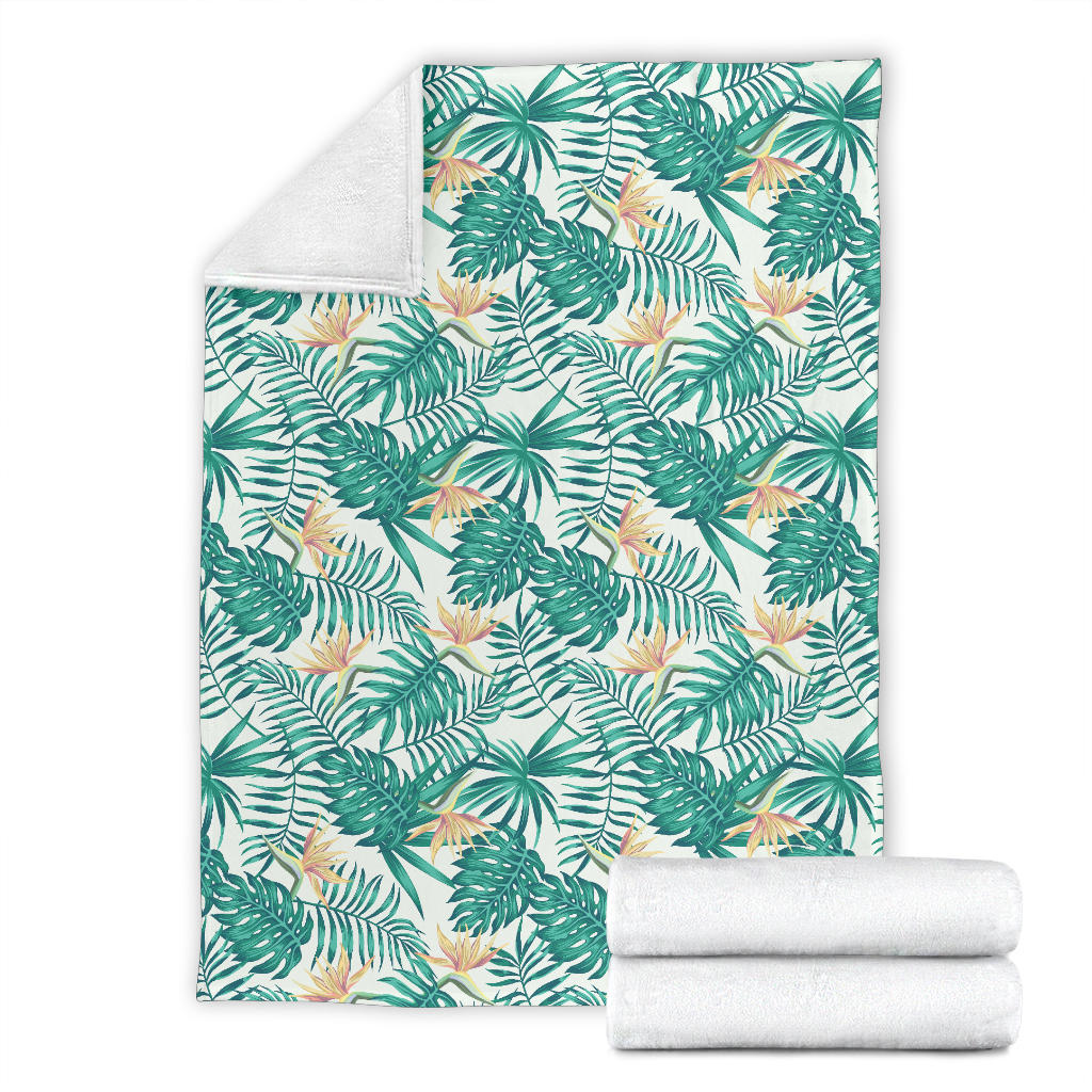 Bird Of Paradise Pattern Print Design 05 Premium Blanket