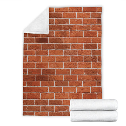 Brick Brown Pattern Print Design 02 Premium Blanket