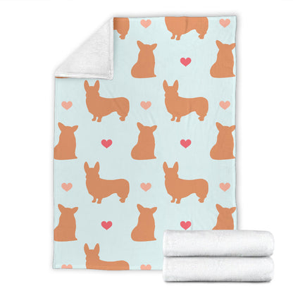 Pembroke Welsh Corgis Pattern Print Design A01 Premium Blanket
