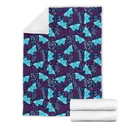 Butterfly Pattern Print Design 011 Premium Blanket