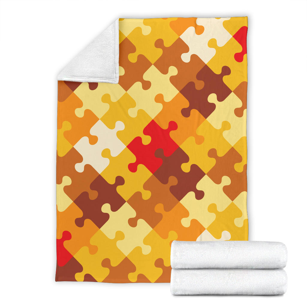 Puzzle Pattern Print Design A01 Premium Blanket