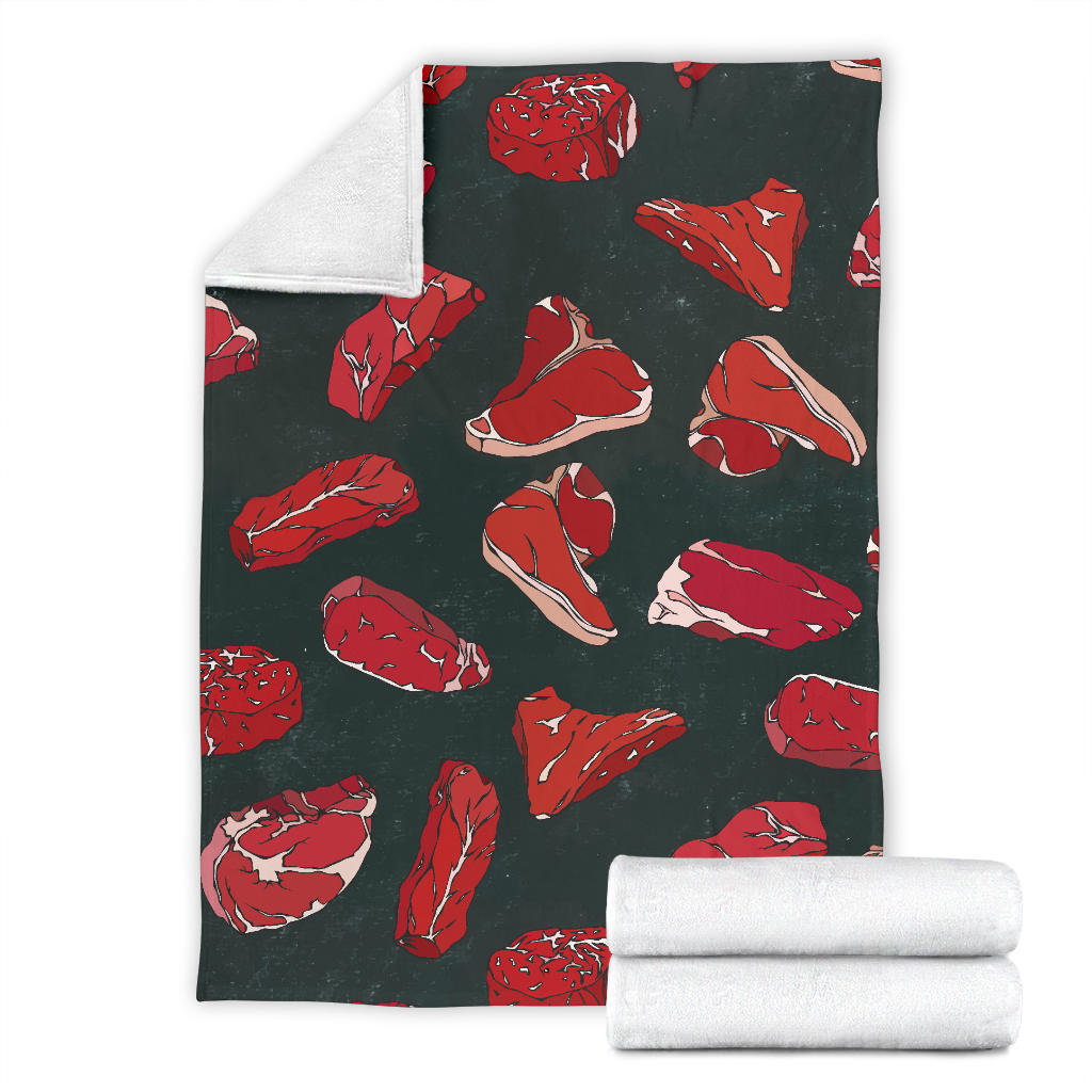Meat Pattern Print Design 01 Premium Blanket