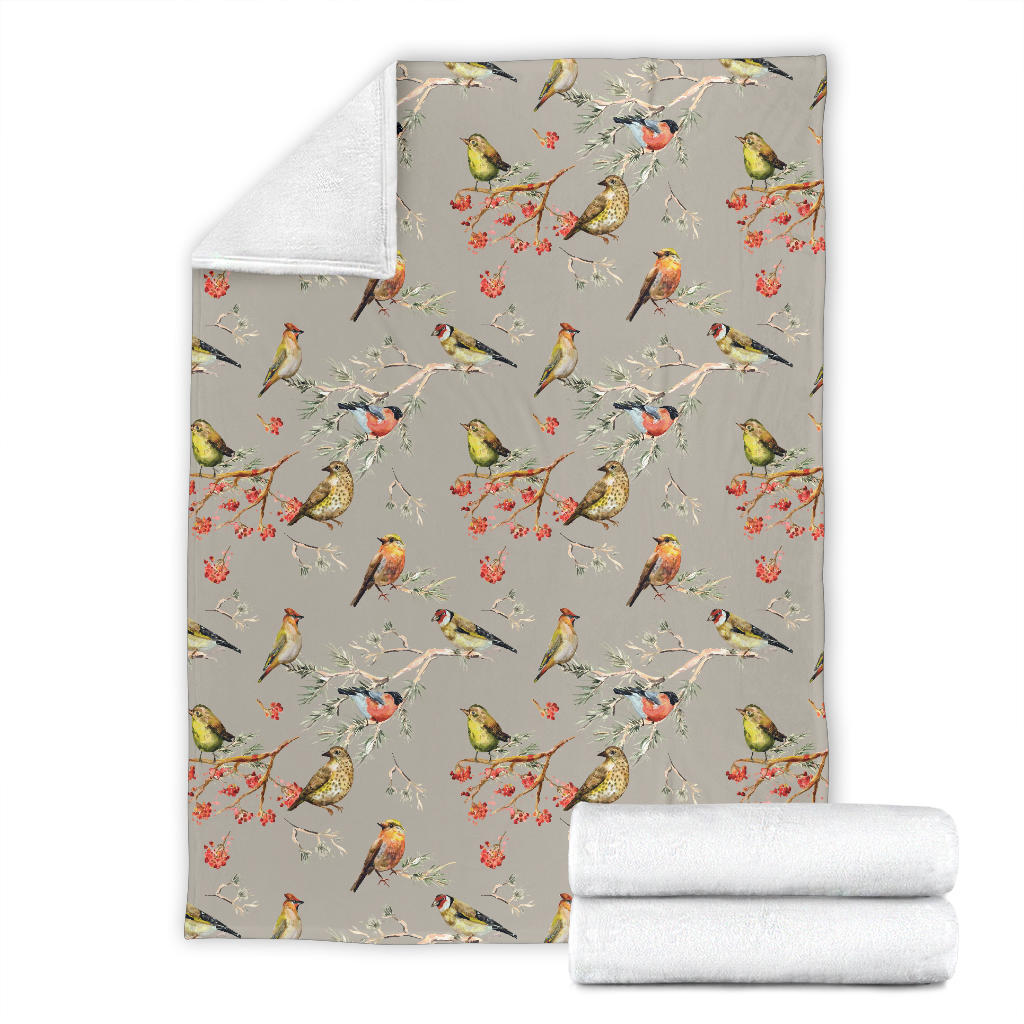 Birds Pattern Print Design 03 Premium Blanket