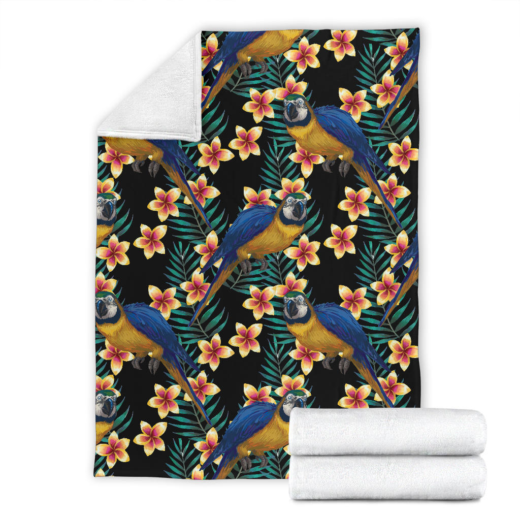 Macaw Pattern Print Design 01 Premium Blanket